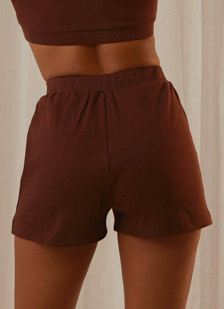 PM Basic Organic Cotton Shorts - Choc Brown - Peppermayo US