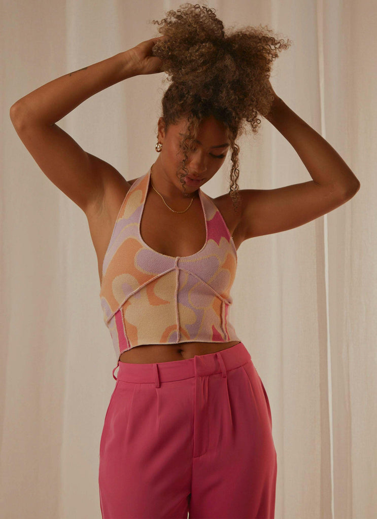 Thrill Bound Overlock Crop - Psychedelic - Peppermayo US