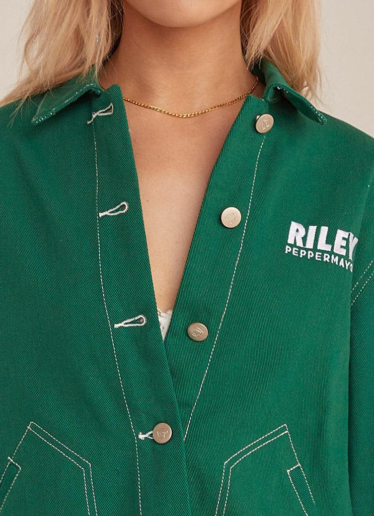 Pit Stop Drill Shirt - Military Green - Peppermayo US