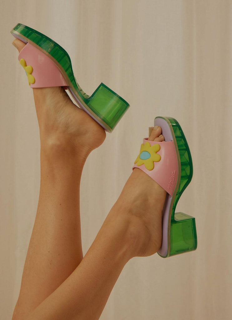 Melissa x Lazy Oaf Pink Shape Sandal - Pink - Peppermayo US