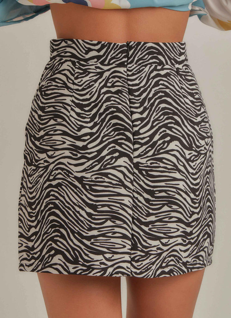 Safari Days Mini Skirt - Zebra - Peppermayo US