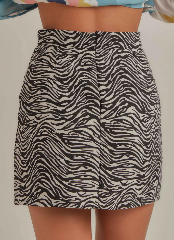 Safari Days Mini Skirt - Zebra
