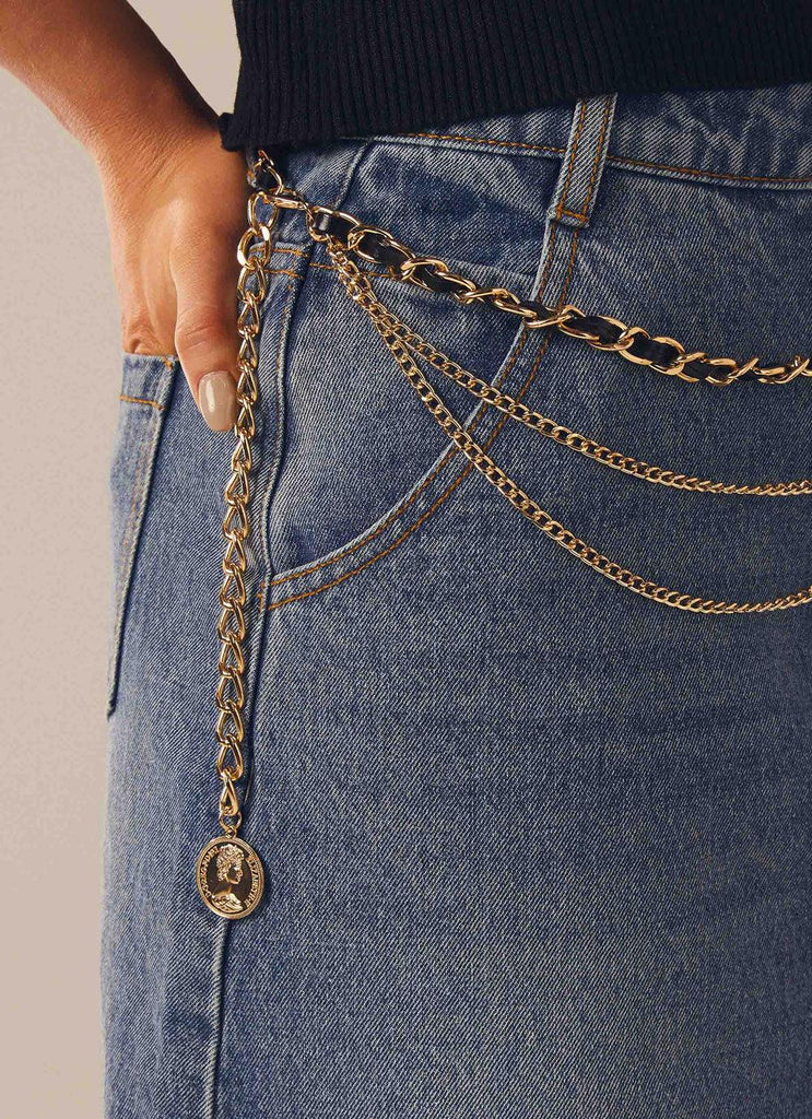 New Type Chain Belt - Gold - Peppermayo US