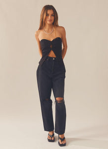 High Relaxed Jean - Black Theory - Peppermayo US