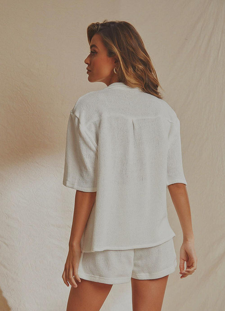 Escape Knit Shirt - White - Peppermayo US