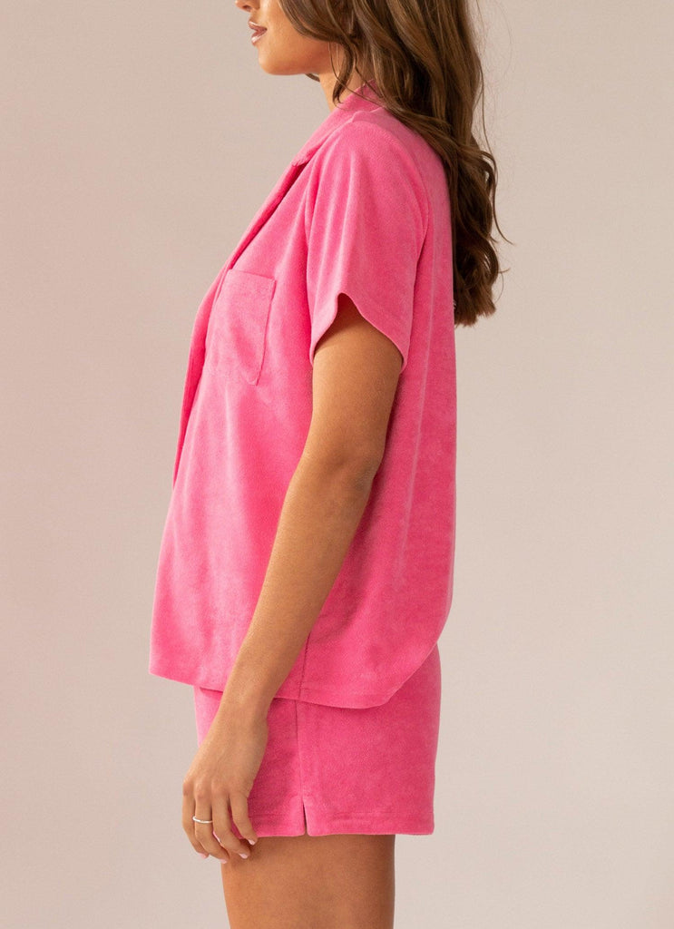 The Deep End Terry Shirt - Perry Pink - Peppermayo US