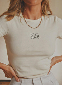Lead With Love Baby Tee - Natural - Peppermayo US