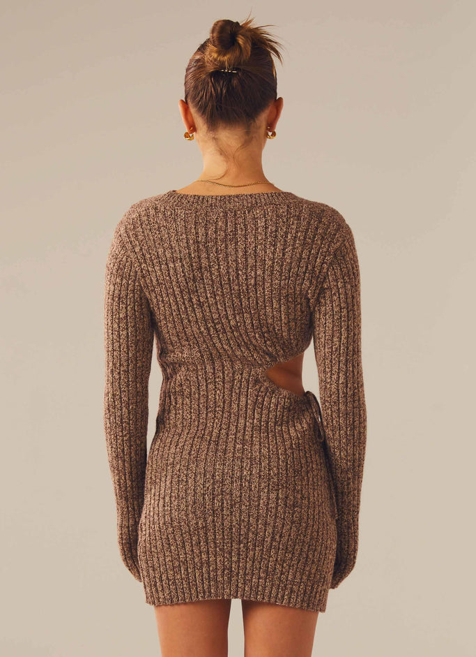Finesse Knit Mini Dress - Cinnamon