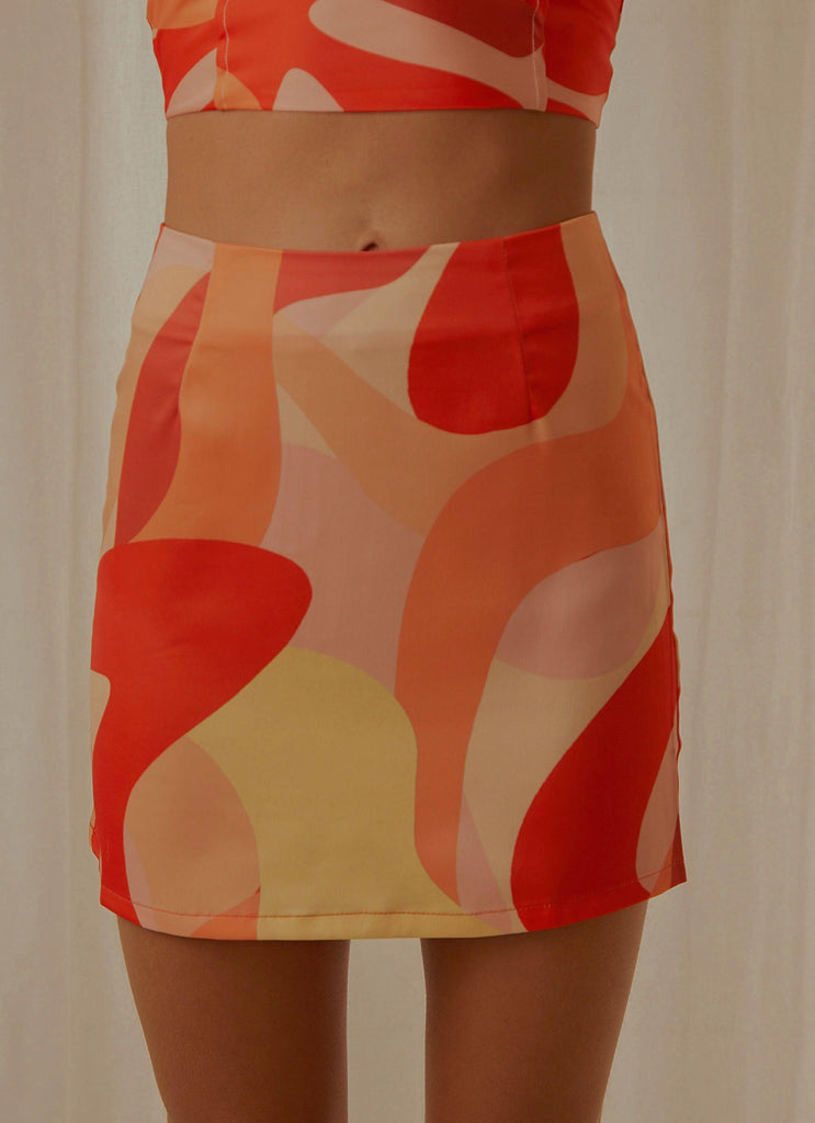 Thrill Bound Mini Skirt - Flaming - Peppermayo US