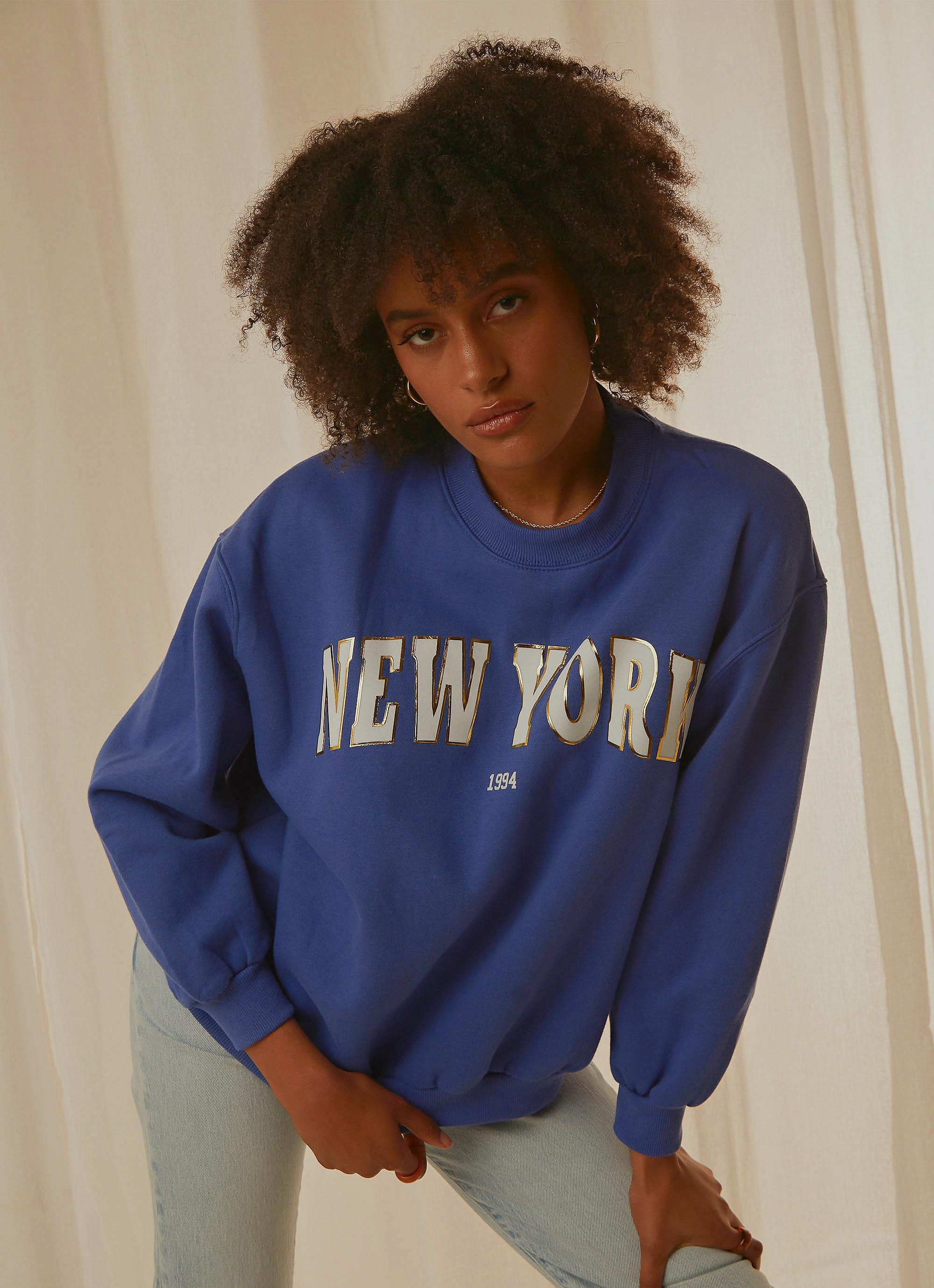 Big City Crewneck Sweater - Cobalt Blue – Peppermayo US