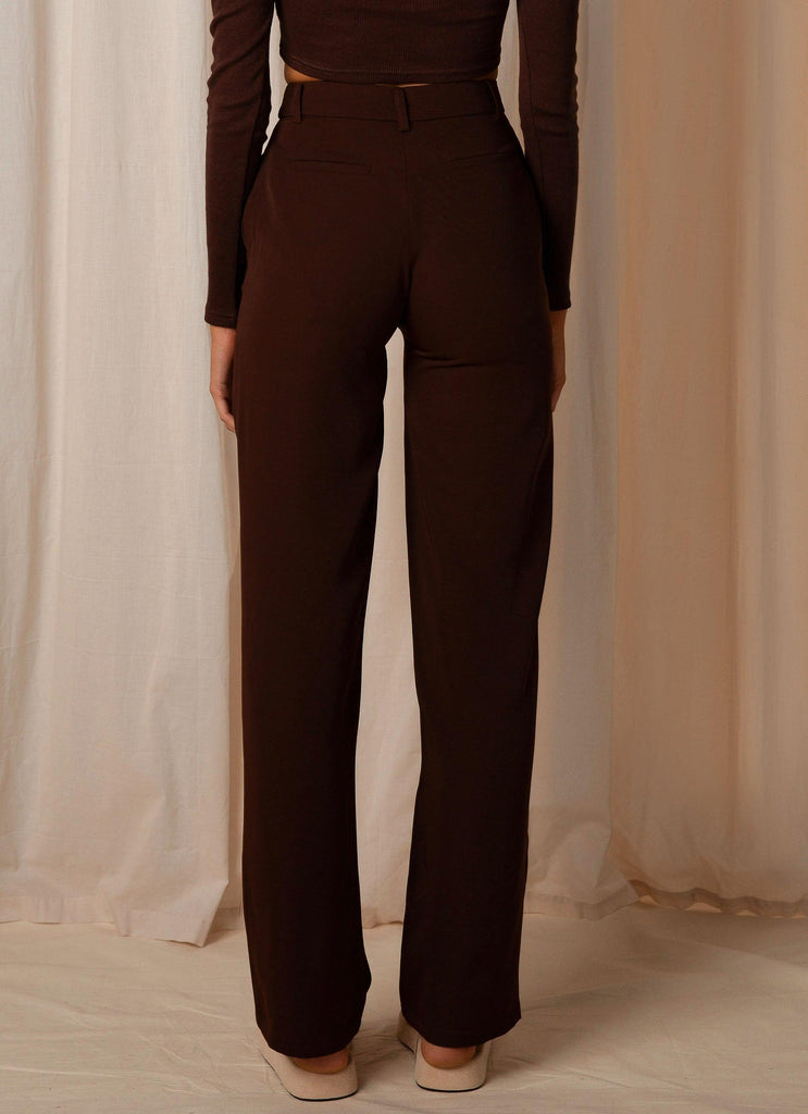 Set The Tone Suit Pants - Chocolate - Peppermayo US