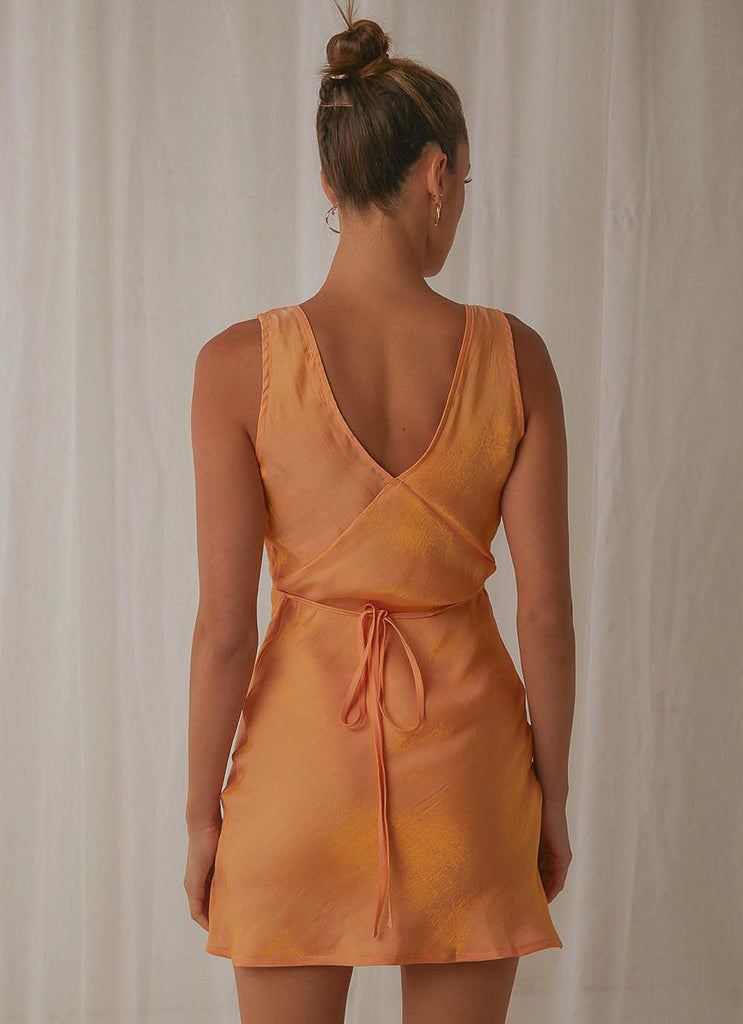 Audrey Vintage Slip Dress - Mango Shimmer - Peppermayo US