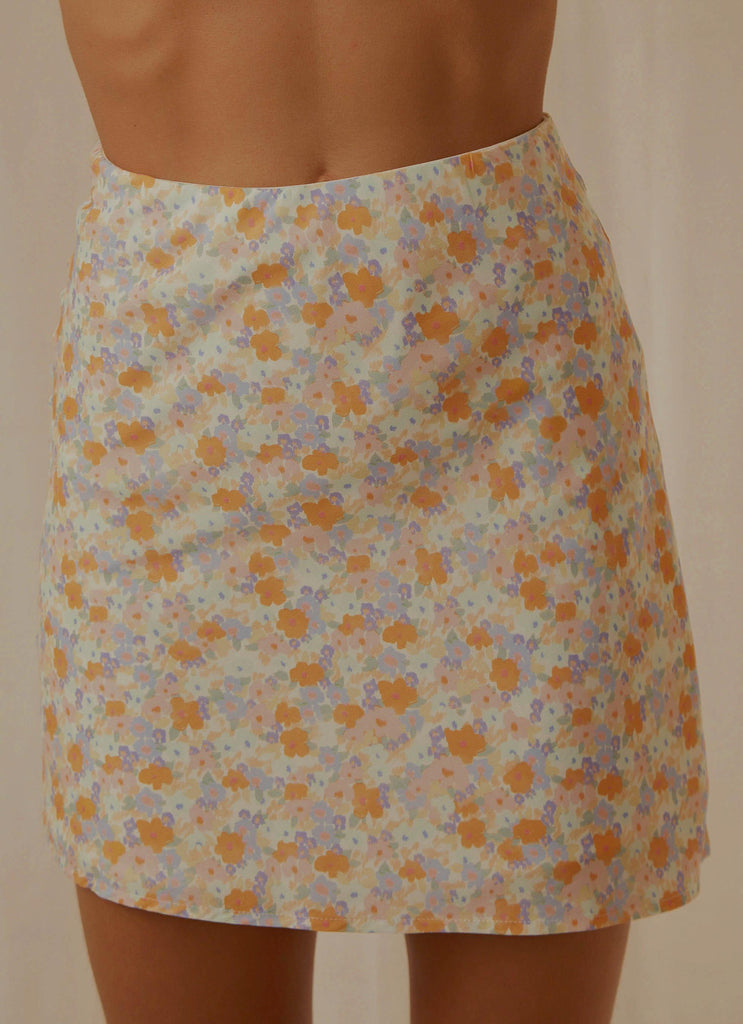 Pasadena Skirt - Peach Floral - Peppermayo US