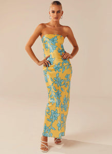 Summer Lover Maxi Dress - Golden Bloom - Peppermayo US