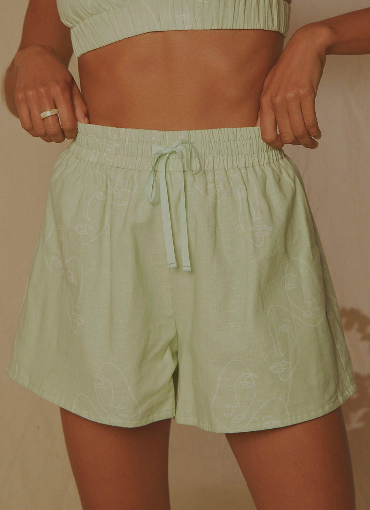 Raffi Linen Shorts - Sage - Peppermayo US