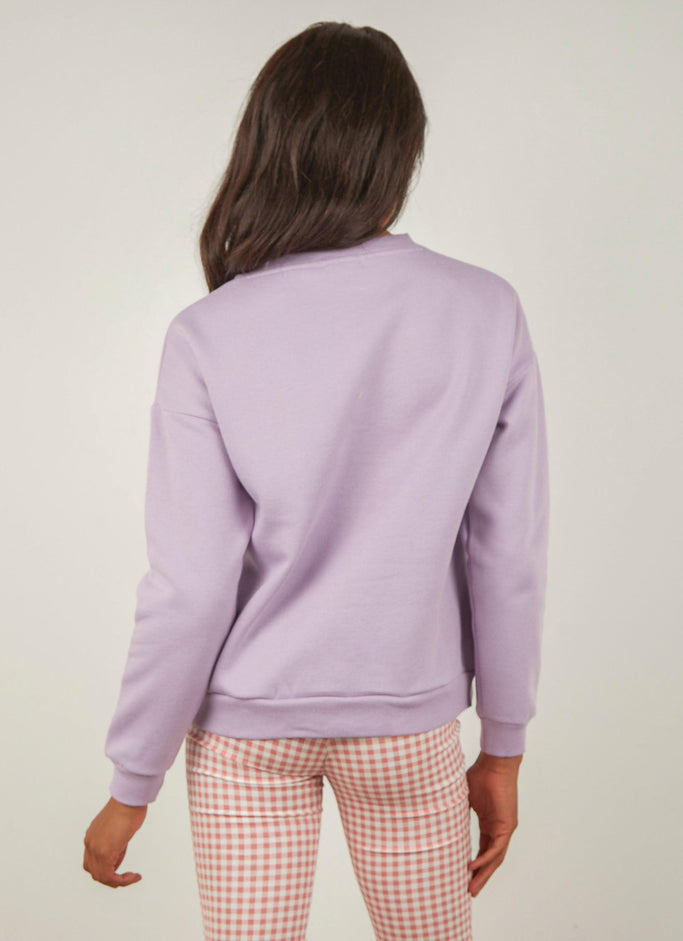 Trippy Club Sweatshirt - Lavender