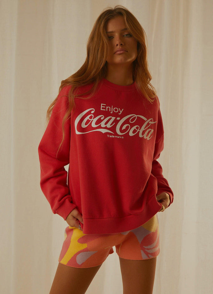 Enjoy Coca Cola Classic Sweat - Coke Red