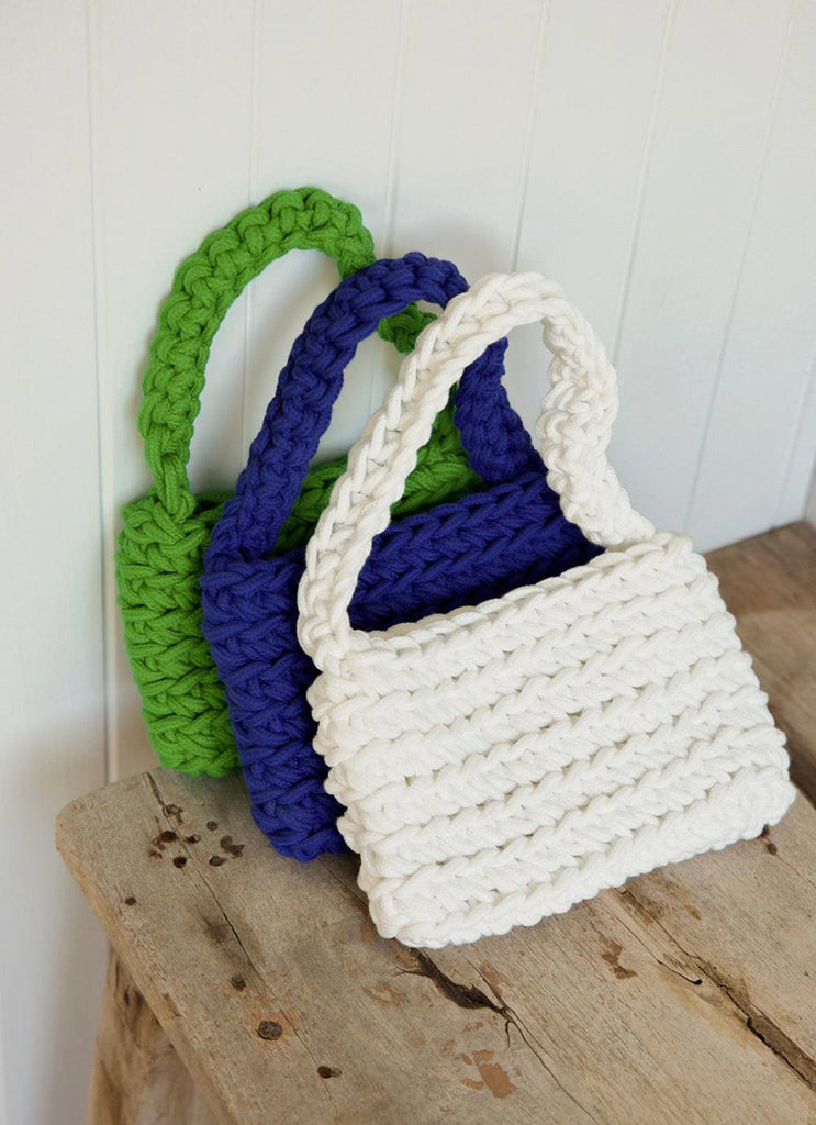 Getaway Weekend Crochet Bag - White - Peppermayo US