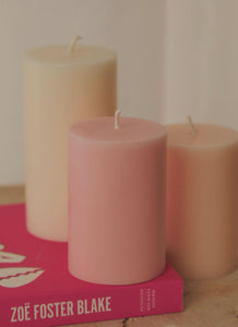 Moreton Eco Slim Pillar Candle- 5 x 7.5cm - Blush Pink - Peppermayo US