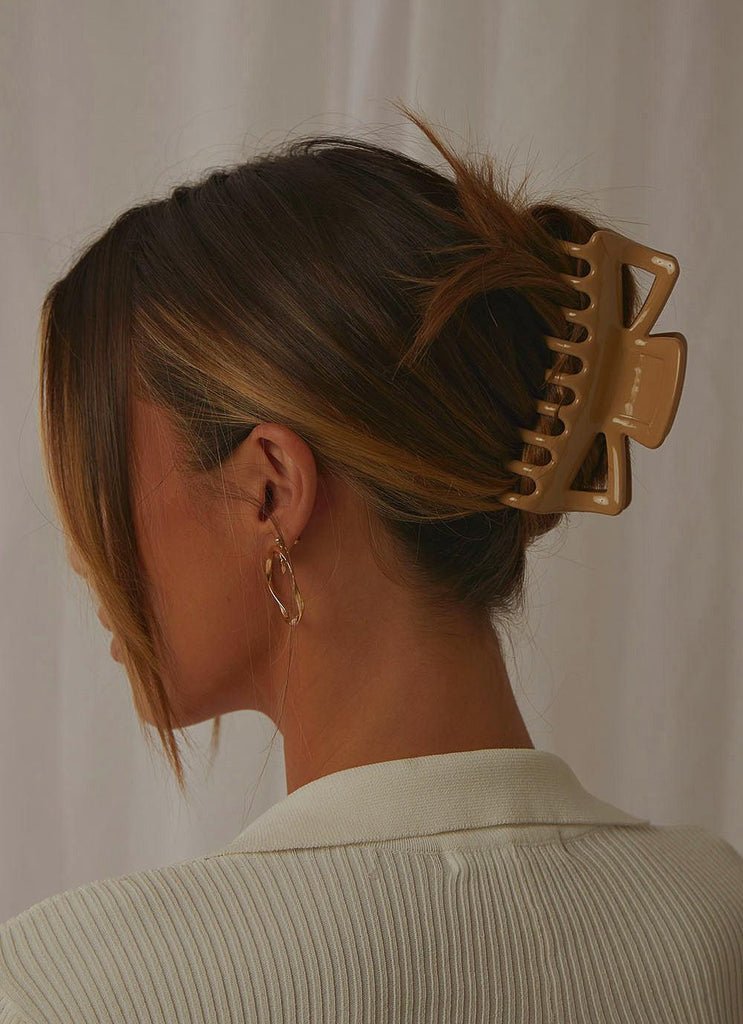 Nicco Hair Clip - Taupe - Peppermayo US