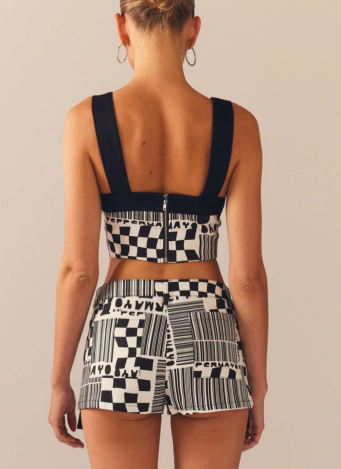 Play It Louder Bustier Top - Barcode