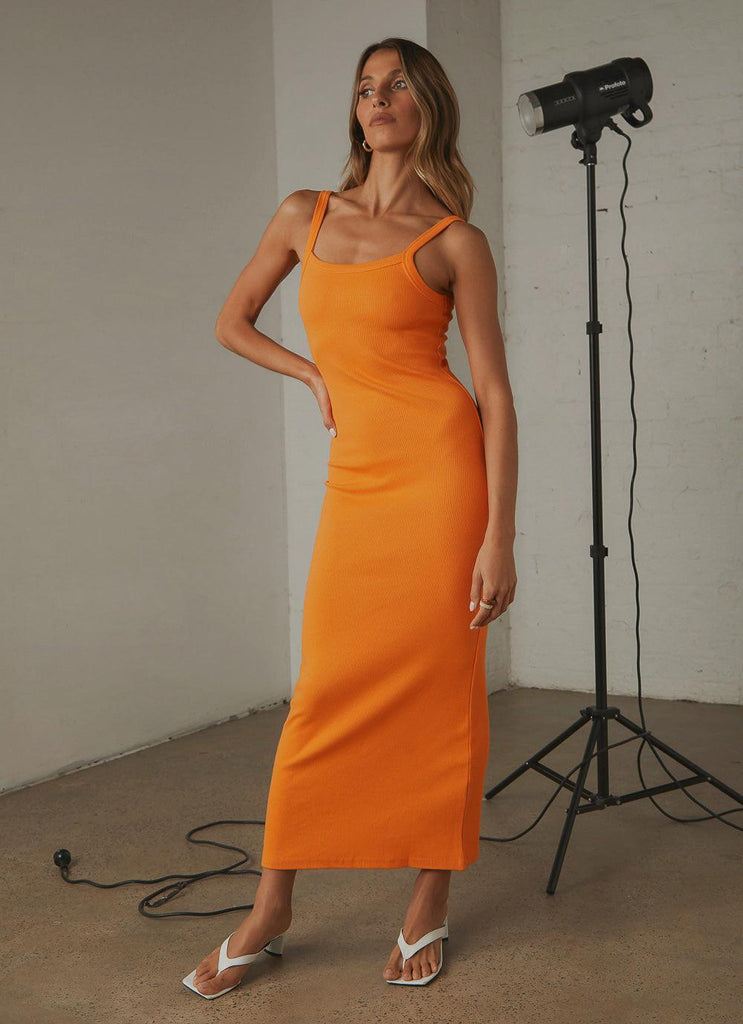 Carly Maxi Dress - Orange - Peppermayo US
