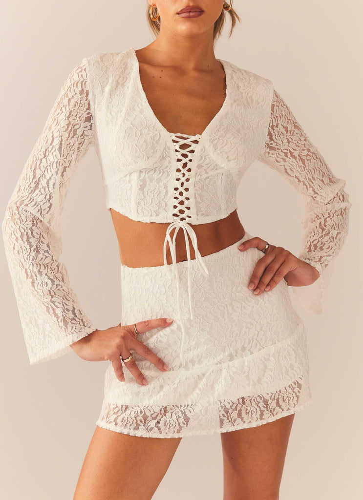 Free & Wild Lace Top - Ivory - Peppermayo US