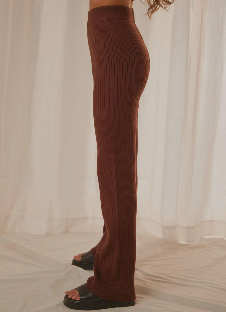 Only Vice Knit Pants - Chocolate - Peppermayo US