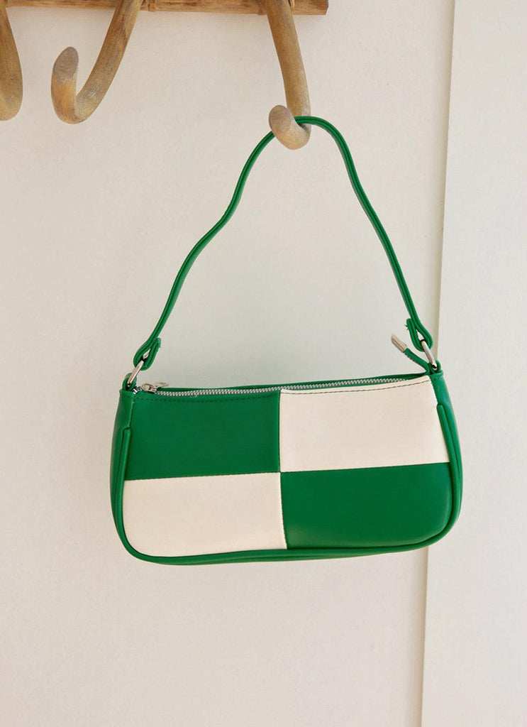 On the Record Handbag - Emerald Check - Peppermayo US