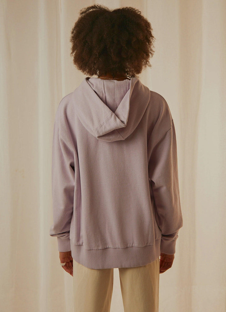 Revolve Hemp Oversized Pull on Hood - Lilac - Peppermayo US