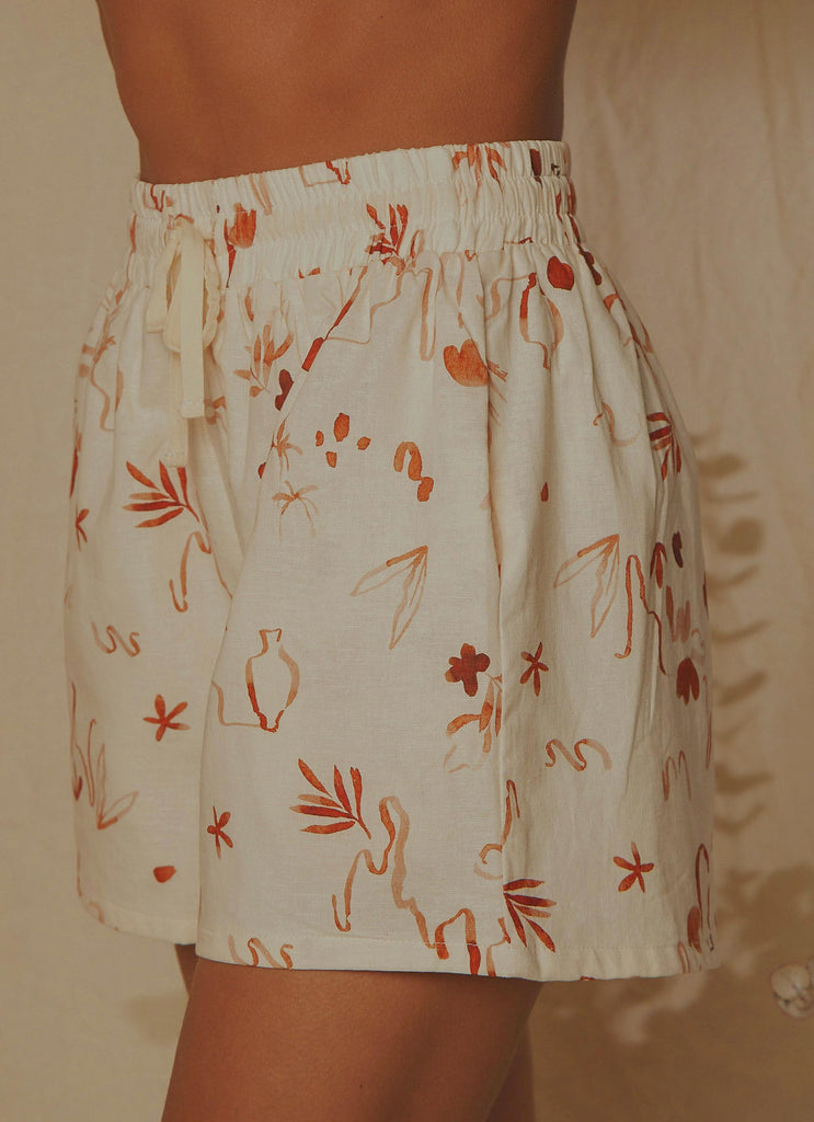 Raffi Linen Shorts - Safari - Peppermayo US