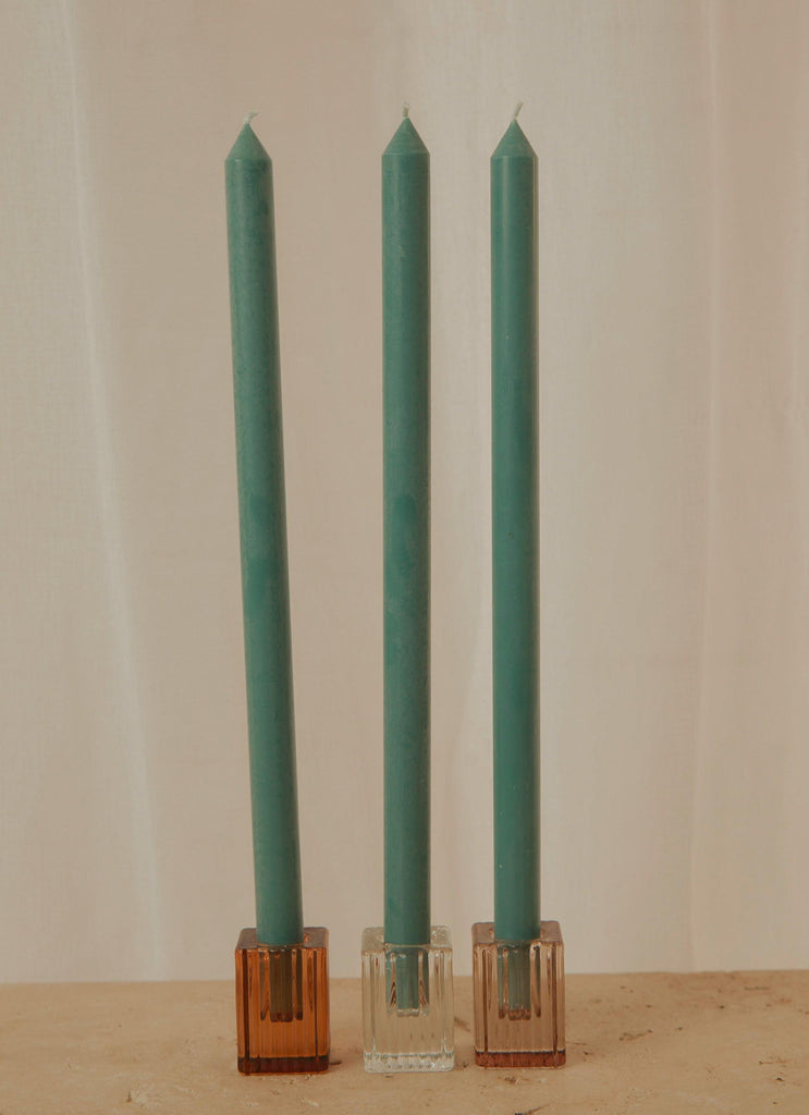 Moreton 40cm Eco Dinner Candle Pack of 4 - Emerald Green - Peppermayo US