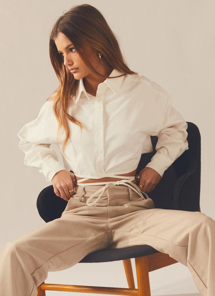 Tailored To You Tie Shirt - White - Peppermayo US
