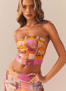 Sultry Sundance Bustier Top - Sunset Building - Peppermayo US