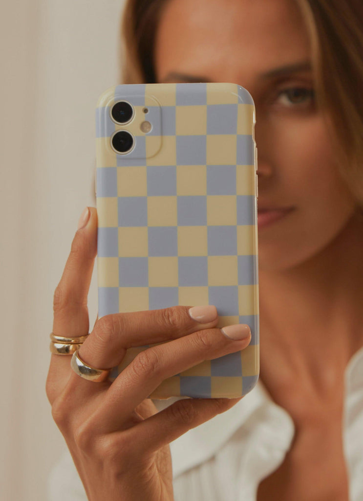 The Moment iPhone Case - Blue Check - Peppermayo US