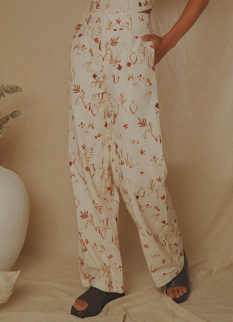 Isola Linen Pants - Safari - Peppermayo US