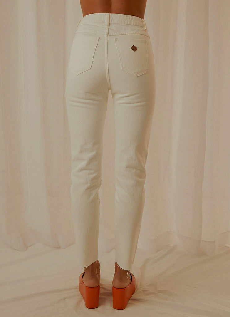 A 94 High Slim Jean - White Fade - Peppermayo US