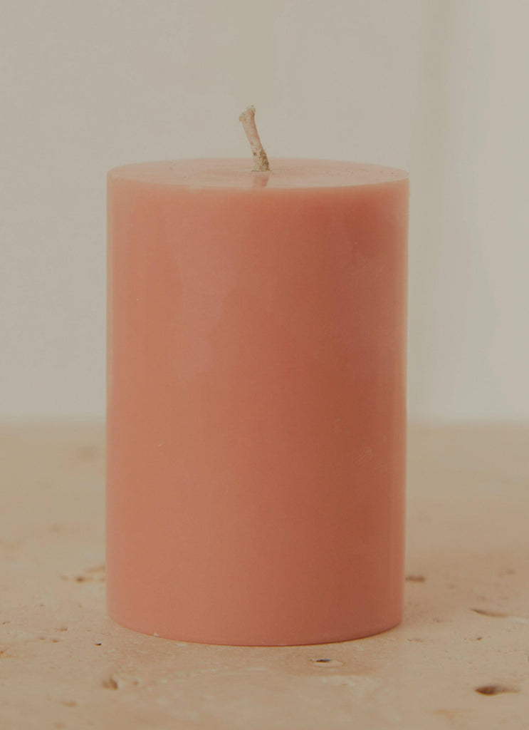 Moreton Eco Slim Pillar Candle- 5 x 7.5cm - Peach - Peppermayo US
