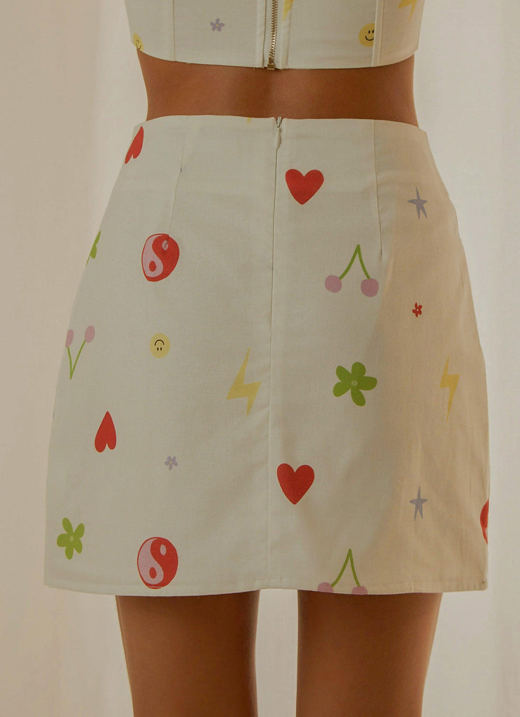 Morning Market Mini Skirt - 90s Motif - Peppermayo US