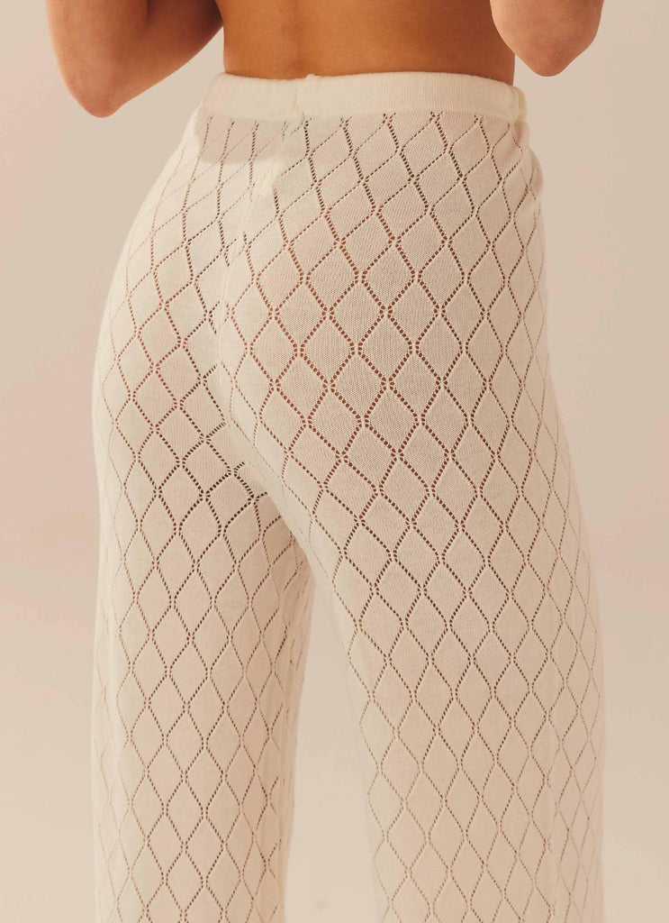 Jaded Knit Pants - White Sand - Peppermayo US