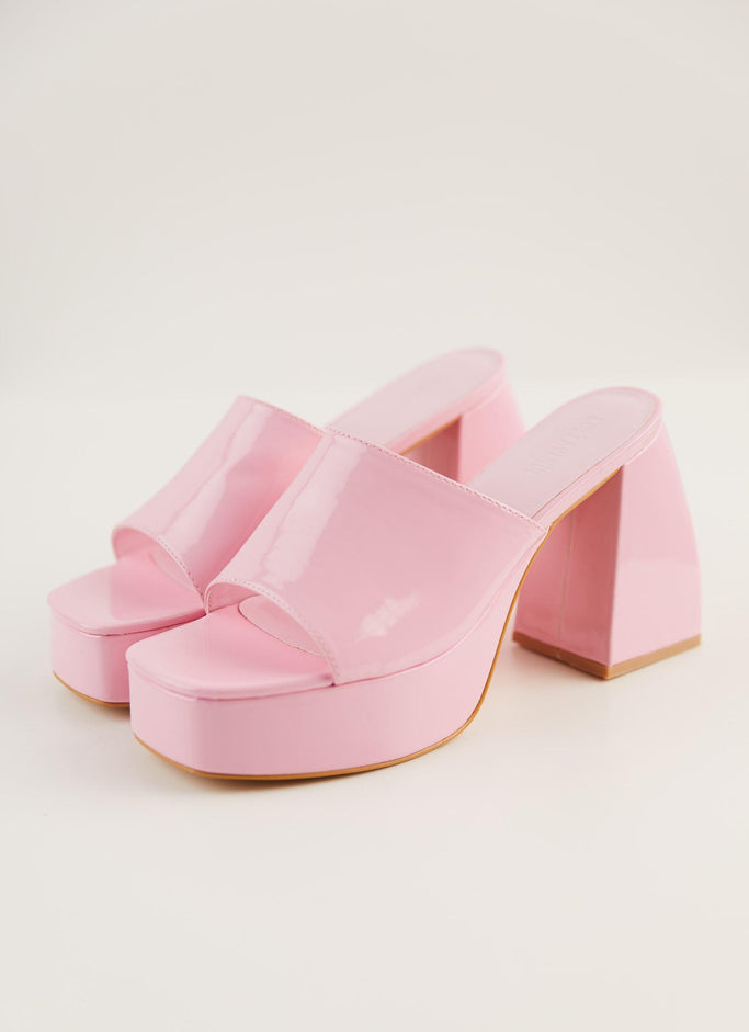 Saint Jean Platform Mule Heel - Baby Pink