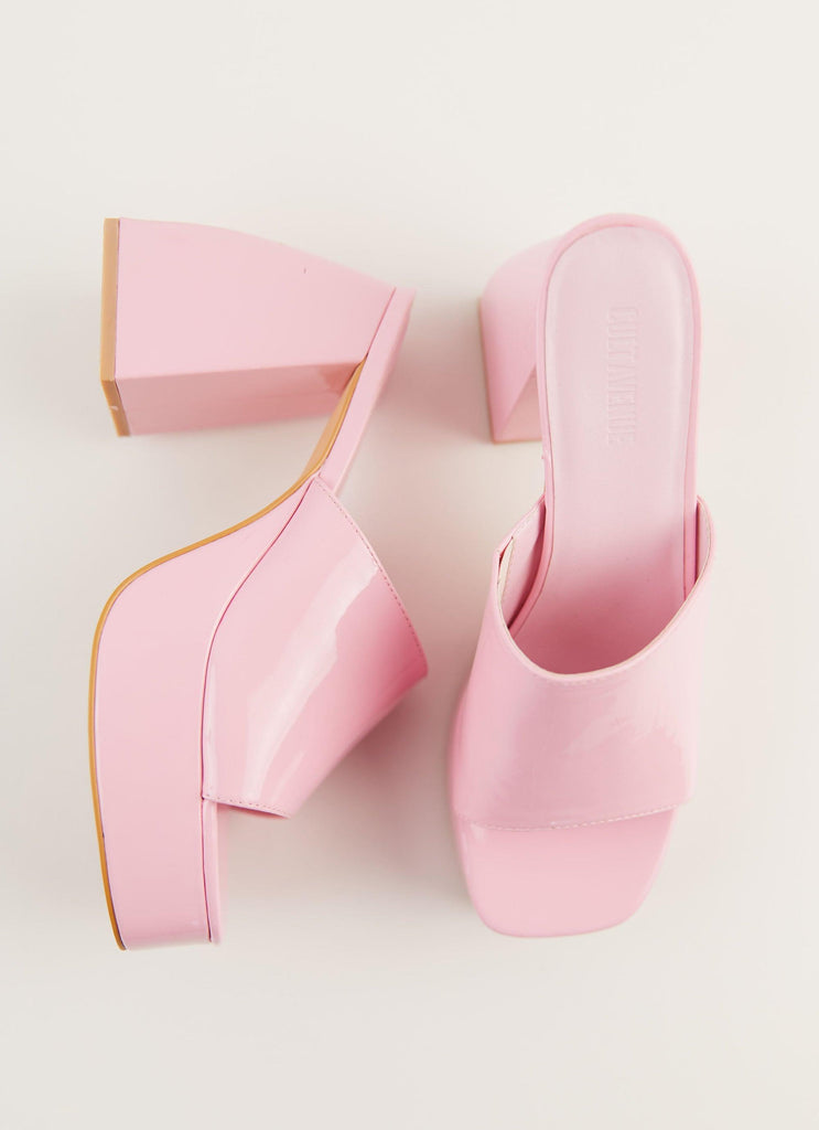 Saint Jean Platform Mule Heel - Baby Pink - Peppermayo US