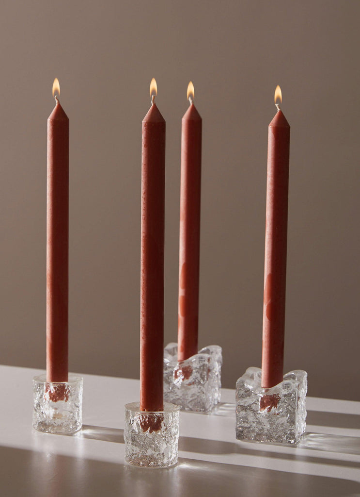 Moreton 30cm Eco Dinner Candle Pack of 4 - Baked Clay - Peppermayo US