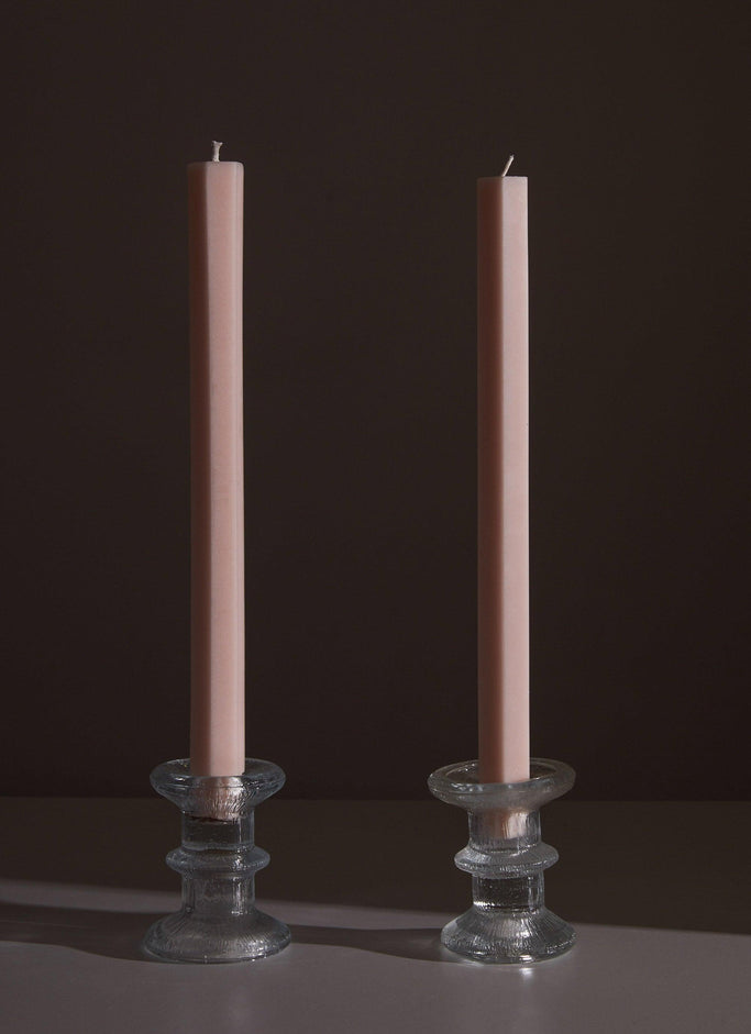 Moreton Eco Hexagonal Dinner Candle 2 Pack - Antique Pink