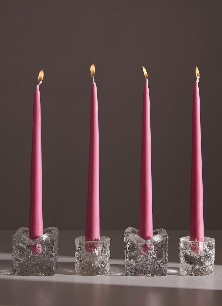 Moreton Eco Taper Candle Pack of 4 - Rose Pink - Peppermayo US