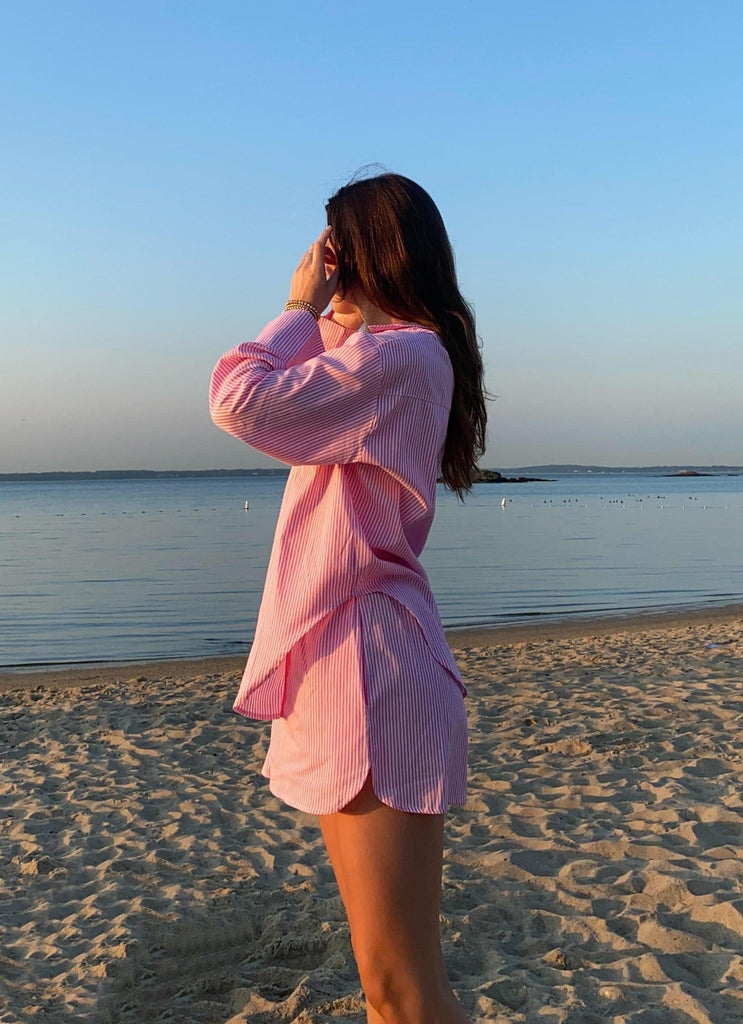 Summer Issue Shorts - Pink & White Stripe - Peppermayo US