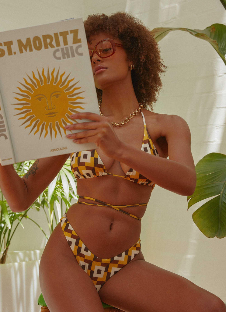 Poolside Champagne Bikini Bottom - Vintage Sun – Peppermayo US