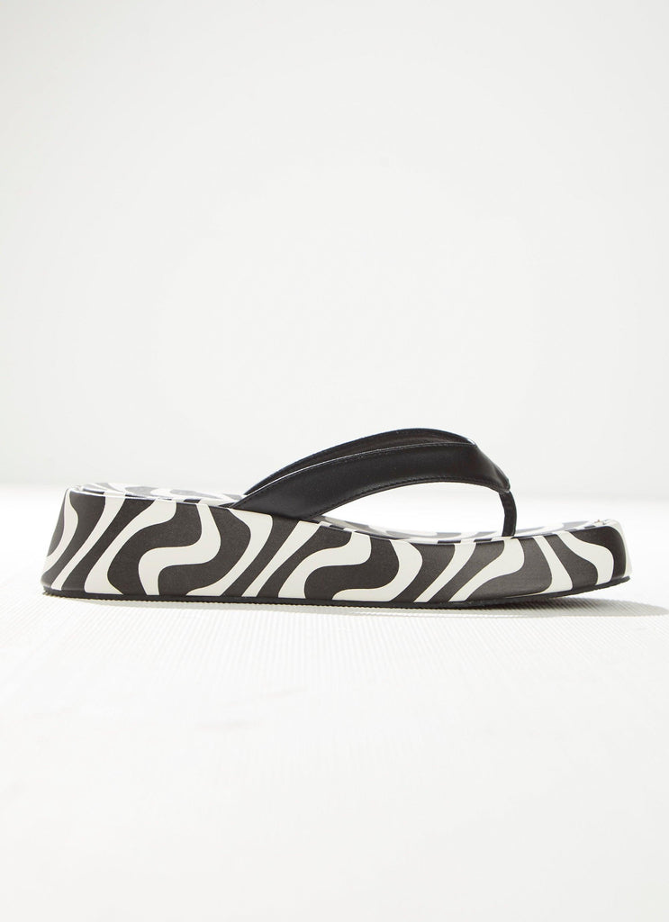 Minelli Sandals - Black Wave - Peppermayo US