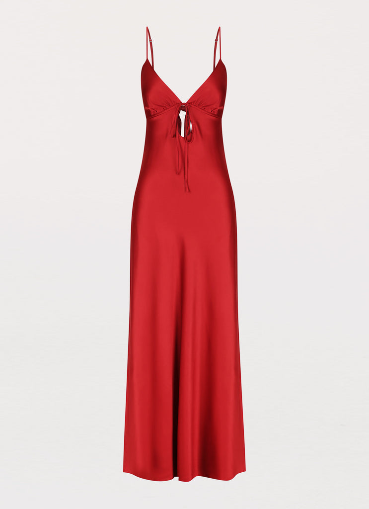 flora satin maxi dress Flora Satin Maxi Dress