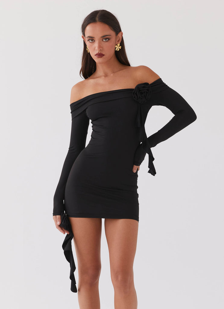 Cecilia Rose Mini Dress - Black Peppermayo US Cecilia Rose Mini Dress - Black Peppermayo US